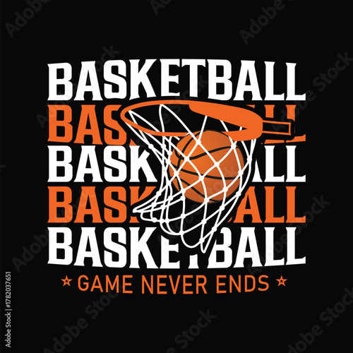 Basketball t-shirt vector art