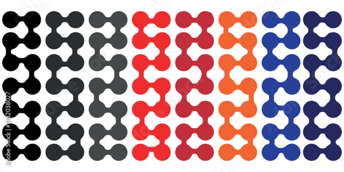 Diagonal metaball connected circles shape. Abstract nerve cell dots or computer nano net . Pattern of black metaballs isolated on white background. eps 10