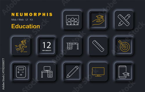 Christianity set icon. Line style religious symbols including cross, bible, fish, angel, candle, crown, rosary, and prayer in Christian faith context