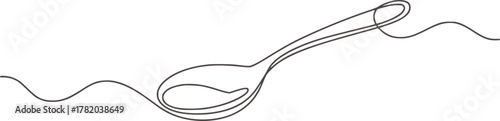 Minimalist spoon drawing line