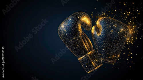 Boxing gloves abstract graphic