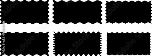 set of black and white frames