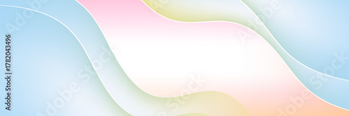 Abstract cirrus clouds. Light blue, pink color vector banner. Pastel gradient sky pattern. Blurred light fuzz colorful gradient background.