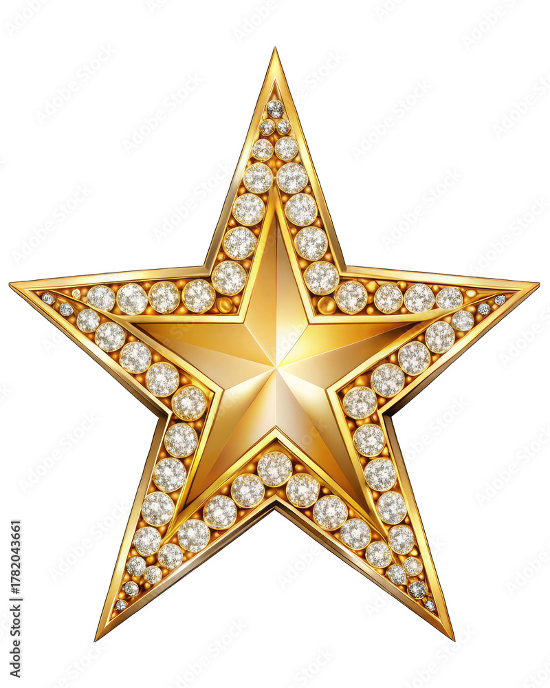 Fototapeta premium gold star on white background