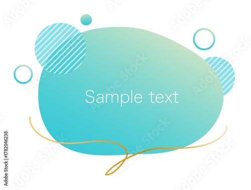 ゆるい形のフレーム。グラデーションカラーの吹き出し。抽象的な装飾のベクターイラスト。