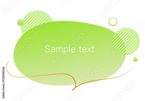 ゆるい形のフレーム。グラデーションカラーの吹き出し。抽象的な装飾のベクターイラスト。