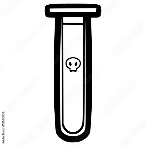 doodle poison vial illustration hand drawn outline vector