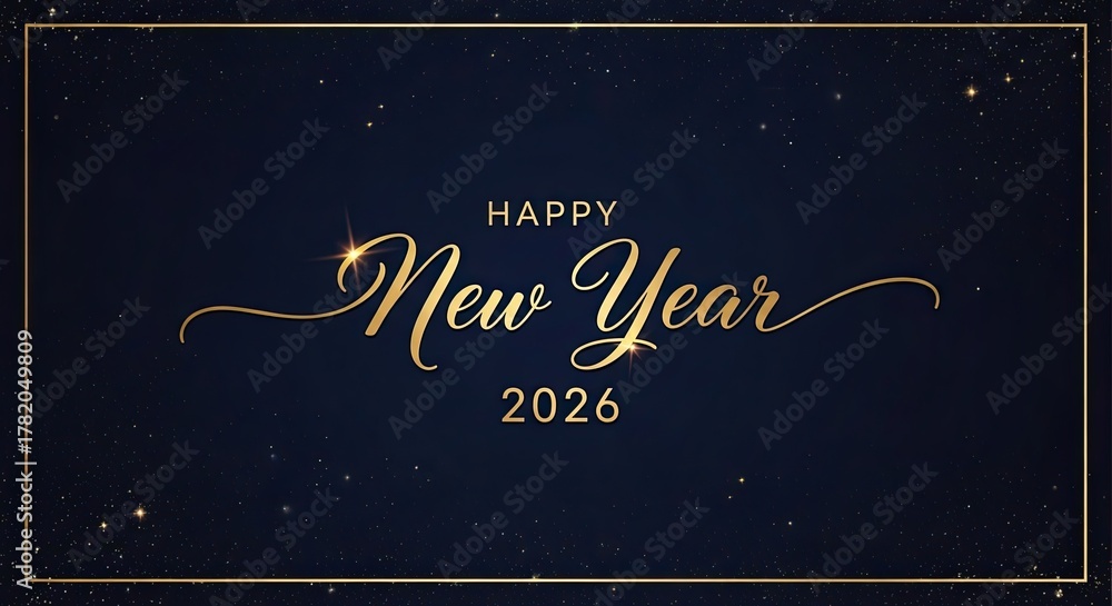 Fototapeta premium Happy New Year Twenty Twenty Six Celebration