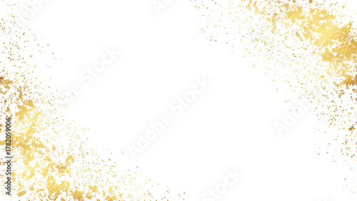 gold sparkle border on transparent background
