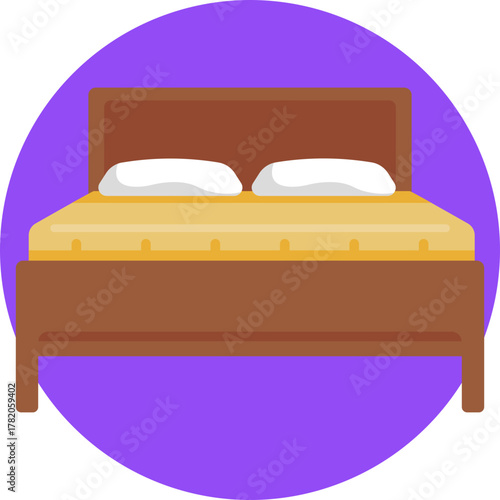 A simple bed representing a place to sleep or stay overnight.