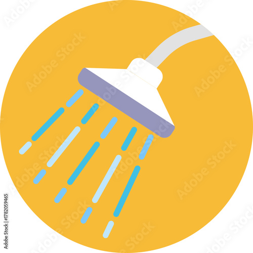 Icon representing a private or shared shower in accommodations.