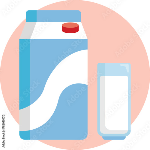 Icon representing dairy or milk offerings at a bed and breakfast.