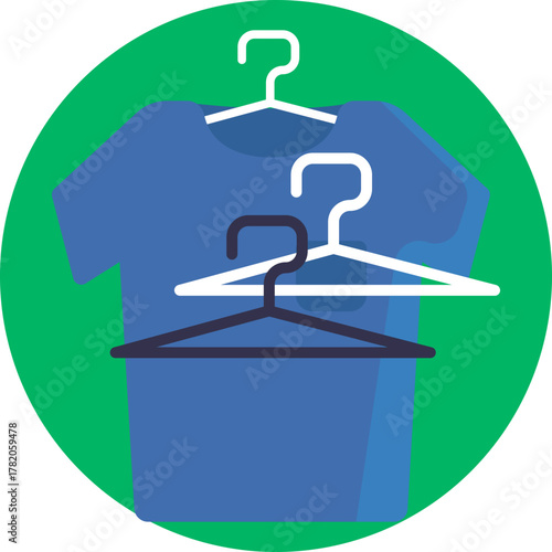 A hanger for organizing and storing guests’ clothing.