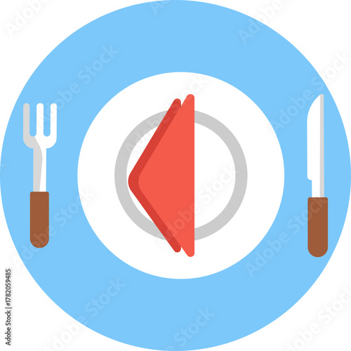 A simple plate representing meals served at a bed and breakfast.