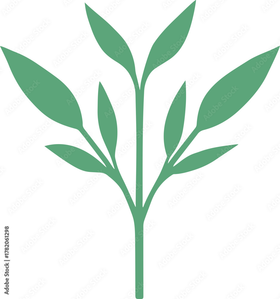 Fototapeta premium vector style floral branch transparent 