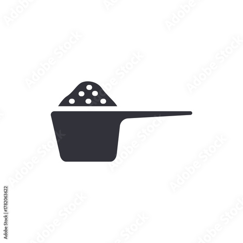Measuring Spoon Icon With Ingredient Vector Design