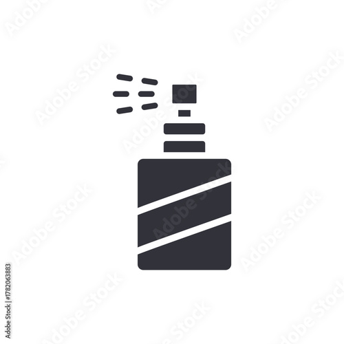 Disinfectant Spray Bottle Icon With Diagonal Stripes