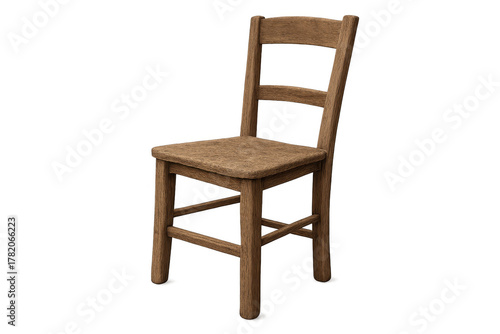 Wallpaper Mural Wooden chair standing on transparent background Torontodigital.ca