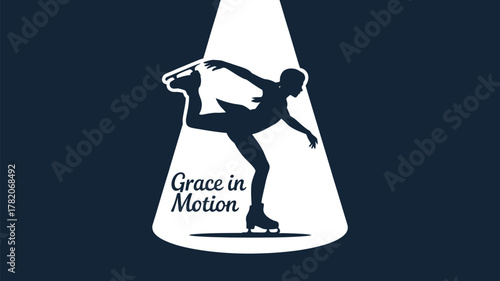 Experience the beauty of figure skating with a spotlight on grace and athleticism in motion for sports, dance, and fitness campaigns