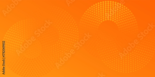 Abstract orange background with circles. Vector illustration