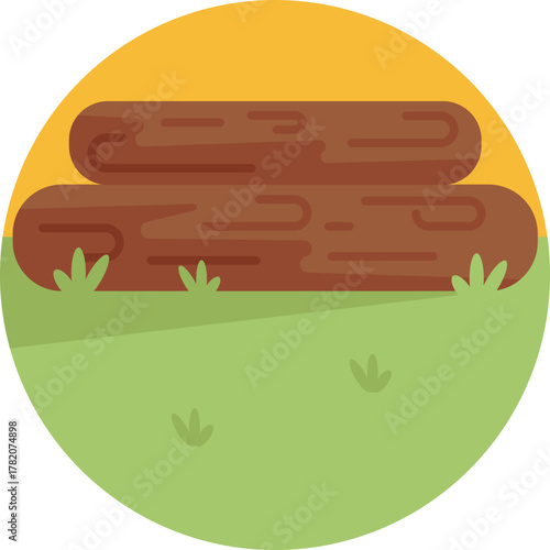 Stack of cut wooden logs arranged neatly for transport or firewood.