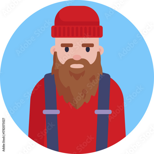 Lumberjack avatar – A profile of a person wearing a lumberjack hat or attire.