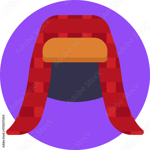 Warm knitted hat, ideal for cold outdoor work.