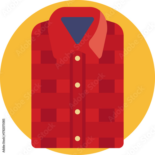 Classic lumberjack shirt, often worn for chopping wood or forest work.