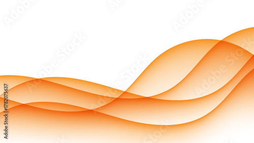 MobileModern orange banner background. Graphic design banner pattern background template with dynamic wave shapes. EPS 10