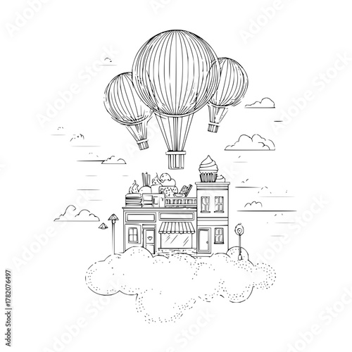 Illustration of a person playing the violin with musical notes above their head in black and white style