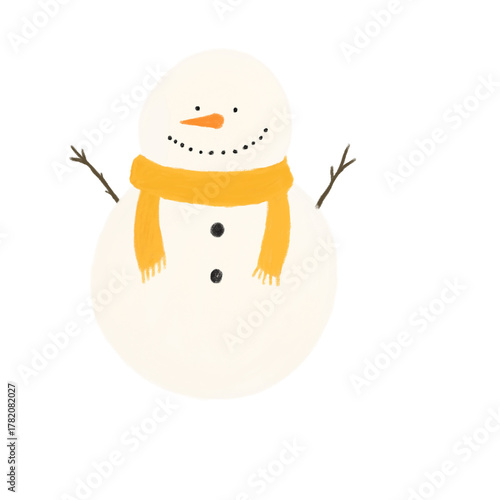 Snowman cute illustration