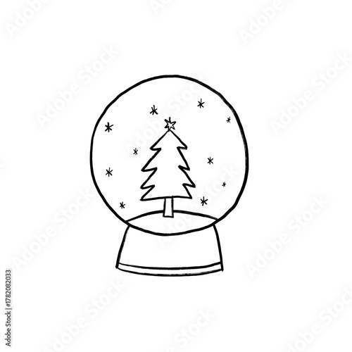 Crystal ball cute illustration