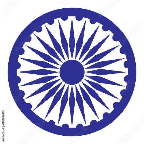 Ashok Chakra in blue colour