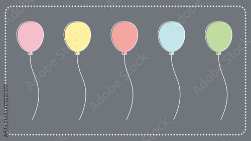カラフルな風船のベクターイラスト
Colorful balloons vector illustration