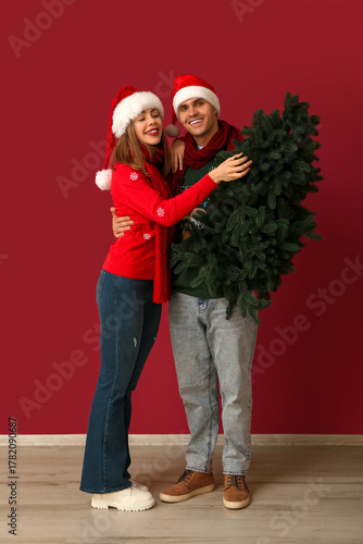 Beautiful young couple with...