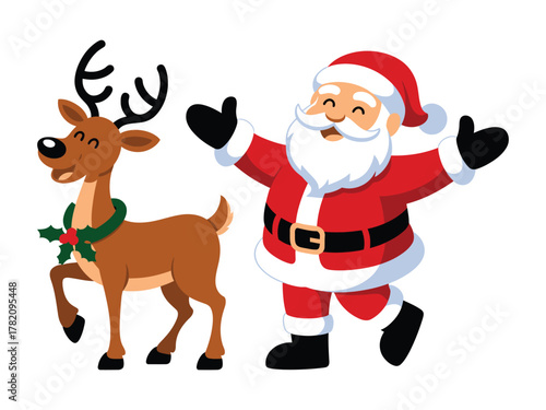 Santa Claus and his reindeer are ready to spread holiday cheer and deliver presents worldwide.