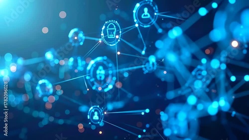 Wallpaper Mural Digital Network Connections Illustrating Data Security and Technological Advancement. Torontodigital.ca