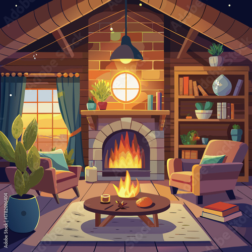 Fireplace and Warm Ambience