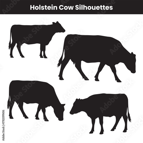 Holstein Cow Silhouettes