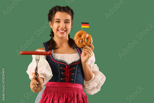 Young Octoberfest waitress ...