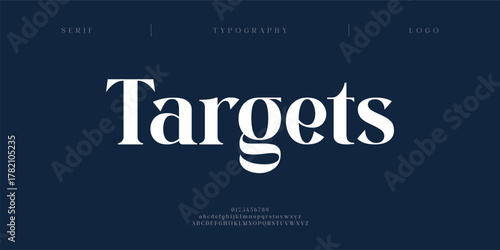 Elegant modern alphabet letters font logo classic minimal fashion designs. Typography modern sans fonts and number for logo brand. vector illustration
