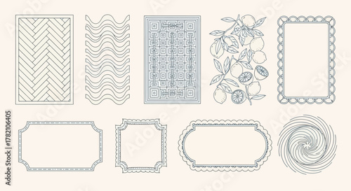 Elegant Decorative Border Collection Frames, Patterns, and Floral Motifs