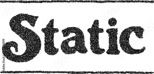 Static stipple typography with noise effect vintage vector headline for glitch aesthetics
