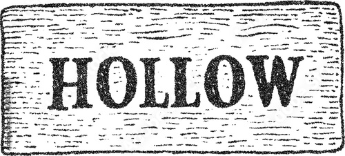 Hollow stipple typography with striped torn paper vintage vector headline for editorial design