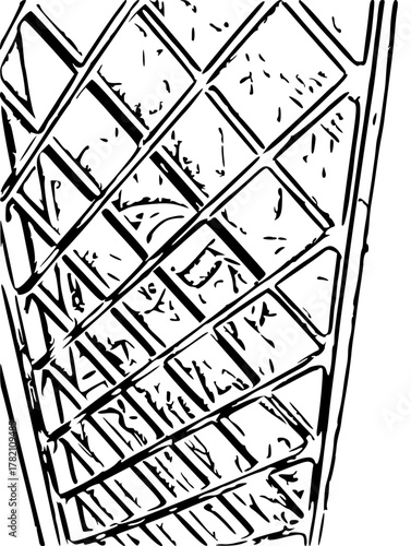 black and white iron pattern