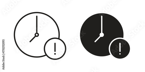Alarm exclamation icon for template. Icon vector graphic set