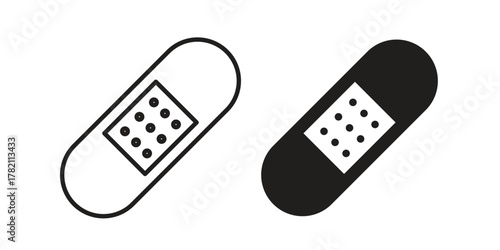 Band aid icon for template. Icon vector graphic set