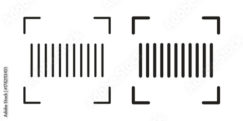 Barcode read icon for template. Icon vector graphic set