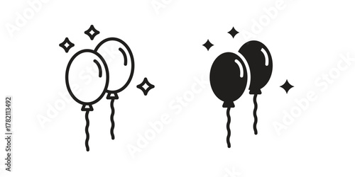 Balloons icon for template. Icon vector graphic set