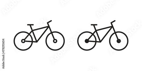 Biking mountain icon for template. Icon vector graphic set